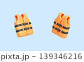 Orange Life Jacket. 3D Rendering. 139346216