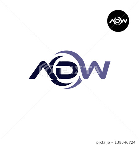 Letter ADW Logo Design Readymade Initial Letter ADW Logo Design Readymade Initial 139346724