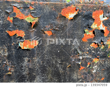 Abstract real life lined background with rust and paint close up surface Abstract real life lined background with rust and paint close up surface 139347059