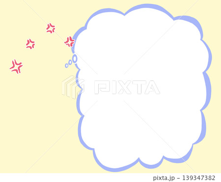 雲形吹き出し ムカつきマーク 雲形吹き出し ムカつきマーク 139347382