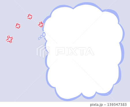 雲形吹き出し　ムカつきマーク 139347383