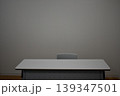 シンプルな演台と無地の壁背景（プレゼン・講義イメージ） 139347501