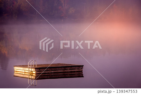 Dock on Lac-Superieur, Mont-tremblant, Quebec, Canada 139347553
