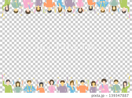 Frame of people holding penlights 139347887