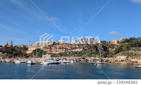 Harbor view from inside the bay of Gozo Harbor view from inside the bay of Gozo 139348302