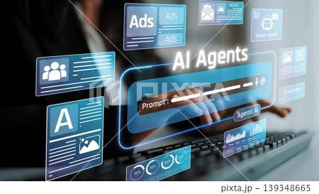 A modern digital interface showcasing AI agents and advertisements, emphasizing technology and user interaction in a business setting to drive innovative solutions. Sigmoid A modern digital interface showcasing AI agents and advertisements, emphasizing technology and user interaction in a business setting to drive innovative solutions. Sigmoid 139348665