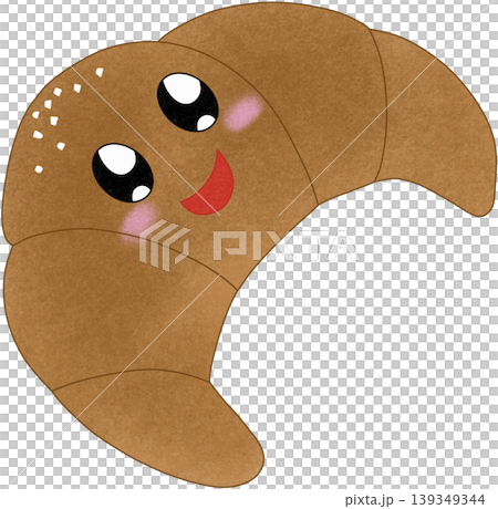 croissant bread character croissant bread character 139349344