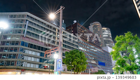 夜間の名古屋駅前のビル群 夜間の名古屋駅前のビル群 139349683