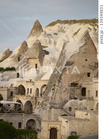 Houses in rock formation in Goreme town in Cappadocia region, Turkey 139349831