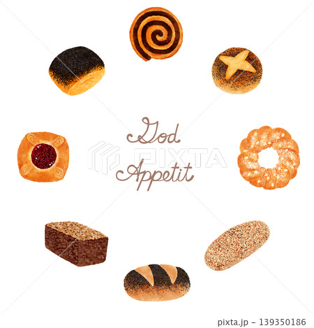 デンマークのパンのフレーム God appetit デンマークのパンのフレーム God appetit 139350186
