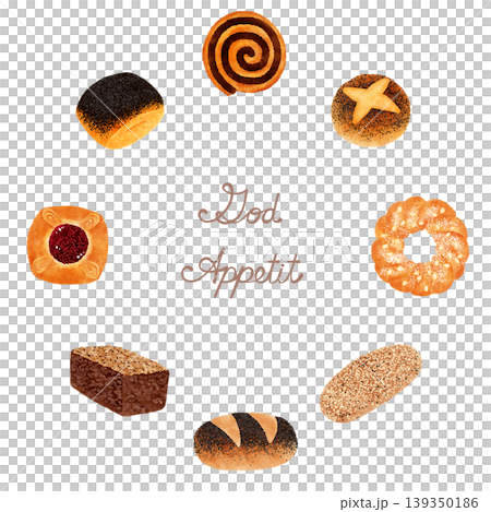 デンマークのパンのフレーム God appetit デンマークのパンのフレーム God appetit 139350186