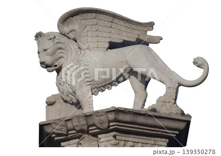 Winged lion stone sculpture representing venice symbol Winged lion stone sculpture representing venice symbol 139350278