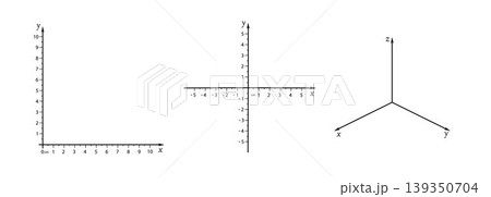 Cartesian coordinate system. vector...のイラスト素材 [139350704] - PIXTA