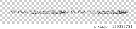 [Transparent Background] Decorative border drawn with ink wash lines, shading, and bleeding effects. 139352751
