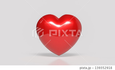 Glossy Red Heart Love Symbol 3d render. Glossy Red Heart Love Symbol 3d render. 139352918