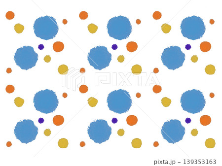 手描き/不均一/水玉背景素材【A4横・背景透過PNG】 手描き/不均一/水玉背景素材【A4横・背景透過PNG】 139353163