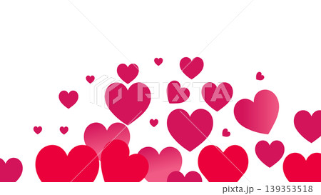 Valentine Hearts Background With Pink and Red Love Symbols for Greeting Card Design 139353518