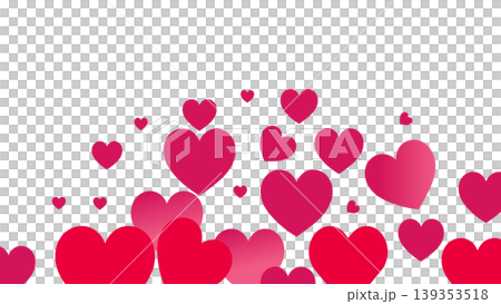 Valentine Hearts Background With Pink and Red Love Symbols for Greeting Card Design 139353518