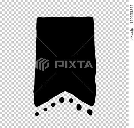 筆文字風の抽象的な黒い長方形とのれんのような和風デザインのベクターイラスト 筆文字風の抽象的な黒い長方形とのれんのような和風デザインのベクターイラスト 139353855