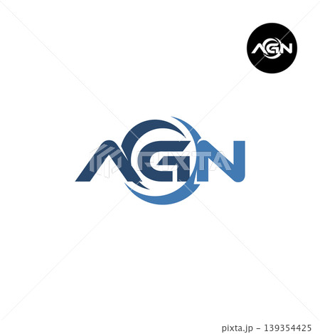 Letter AGN Logo Design Readymade Initial Letter AGN Logo Design Readymade Initial 139354425