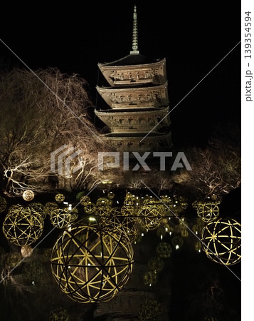 東寺ライトアップ 東寺ライトアップ 139354594