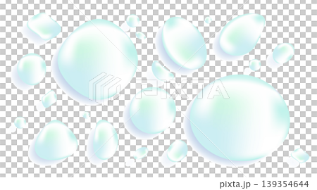 A set of translucent pastel-colored liquid bubbles and 3D background materials featuring water droplets and gel-like textures. A set of translucent pastel-colored liquid bubbles and 3D background materials featuring water droplets and gel-like textures. 139354644