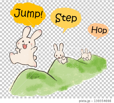 ホップステップジャンプ うさぎのキャラクター ホップステップジャンプ うさぎのキャラクター 139354698