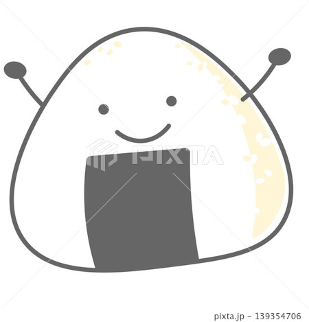 かわいいおにぎりのキャラクターのイラスト 139354706
