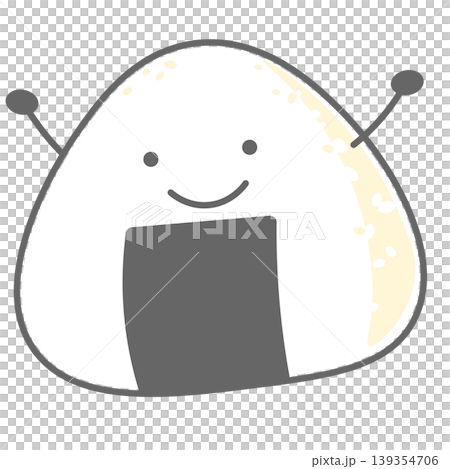 かわいいおにぎりのキャラクターのイラスト 139354706