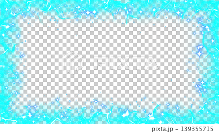 Glitter particle frame effect light blue Glitter particle frame effect light blue 139355715