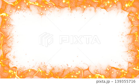 Glitter particle frame effect orange 139355716