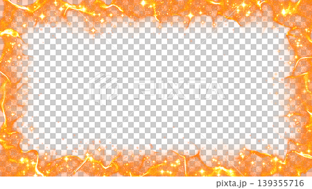 Glitter particle frame effect orange 139355716