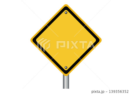 黄色い道路標識のイラスト素材 黄色い道路標識のイラスト素材 139356352