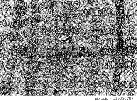 [Transparent Background] Monochrome background material featuring intricately intersecting spiral lines based on vertical and horizontal lines. 139356797