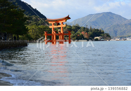 安芸の宮島厳島神社参道より大鳥居を臨む-9 安芸の宮島厳島神社参道より大鳥居を臨む-9 139356882