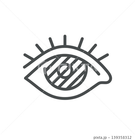 PrintBlurred vision thin line icon for eye disorders, cataract and double vision. Editable stroke. Vector illustration. PrintBlurred vision thin line icon for eye disorders, cataract and double vision. Editable stroke. Vector illustration. 139358312