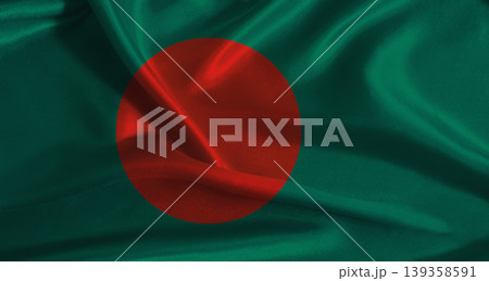 Bangladesh flag with cloth textured background. National flag of Bangladesh with realistic texture Bangladesh flag with cloth textured background. National flag of Bangladesh with realistic texture 139358591