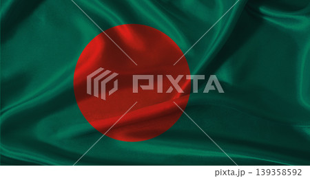 National flag of Bangladesh with cloth texture. Bangladesh flag with realistic texture background National flag of Bangladesh with cloth texture. Bangladesh flag with realistic texture background 139358592