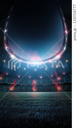 Football stadium at night. Football stadium at night. 139358777