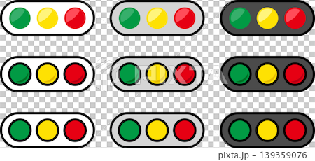 信号機のシンプルなアイコンイラスト 信号機のシンプルなアイコンイラスト 139359076