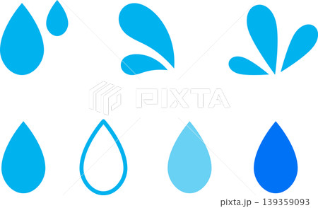 水滴・水のアイコンイラストセット 水滴・水のアイコンイラストセット 139359093