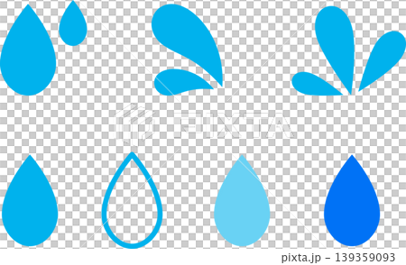 水滴/水圖標插圖集 水滴/水圖標插圖集 139359093