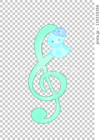 Musical notes with teru teru bozu (weather dolls) attached Musical notes with teru teru bozu (weather dolls) attached 139359366