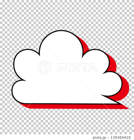 簡單的雲朵形對話框插圖素材(白色背景) 簡單的雲朵形對話框插圖素材(白色背景) 139360428