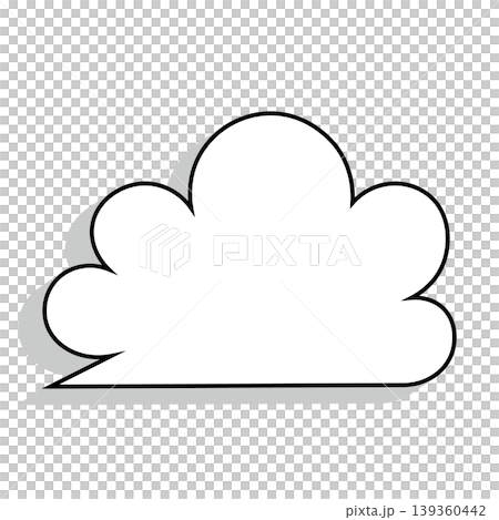 簡單的雲朵形對話框插圖素材(白色背景) 簡單的雲朵形對話框插圖素材(白色背景) 139360442