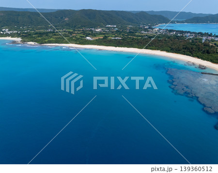 奄美大島　赤尾木東海岸　空撮 139360512