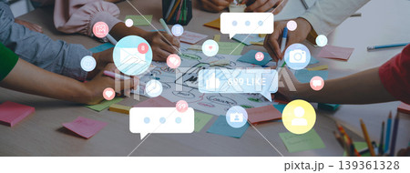 Social media engagement and interaction icons Parse Social media engagement and interaction icons Parse 139361328