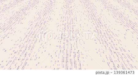 Staccato Binary Logic - Rhythmic Digital Grid with Data Highlights. Perspective. 139361473
