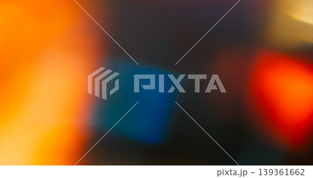 Blur spectrum light. Gradient leak. Abstract glow mixing color background. Optical beam bright red blue orange reflection black texture. 139361662