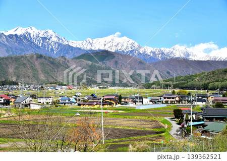 大町市内より爺ヶ岳、鹿島槍ヶ岳、五竜岳方面を望む(長野県大町市)【2026.4】 大町市内より爺ヶ岳、鹿島槍ヶ岳、五竜岳方面を望む(長野県大町市)【2026.4】 139362521